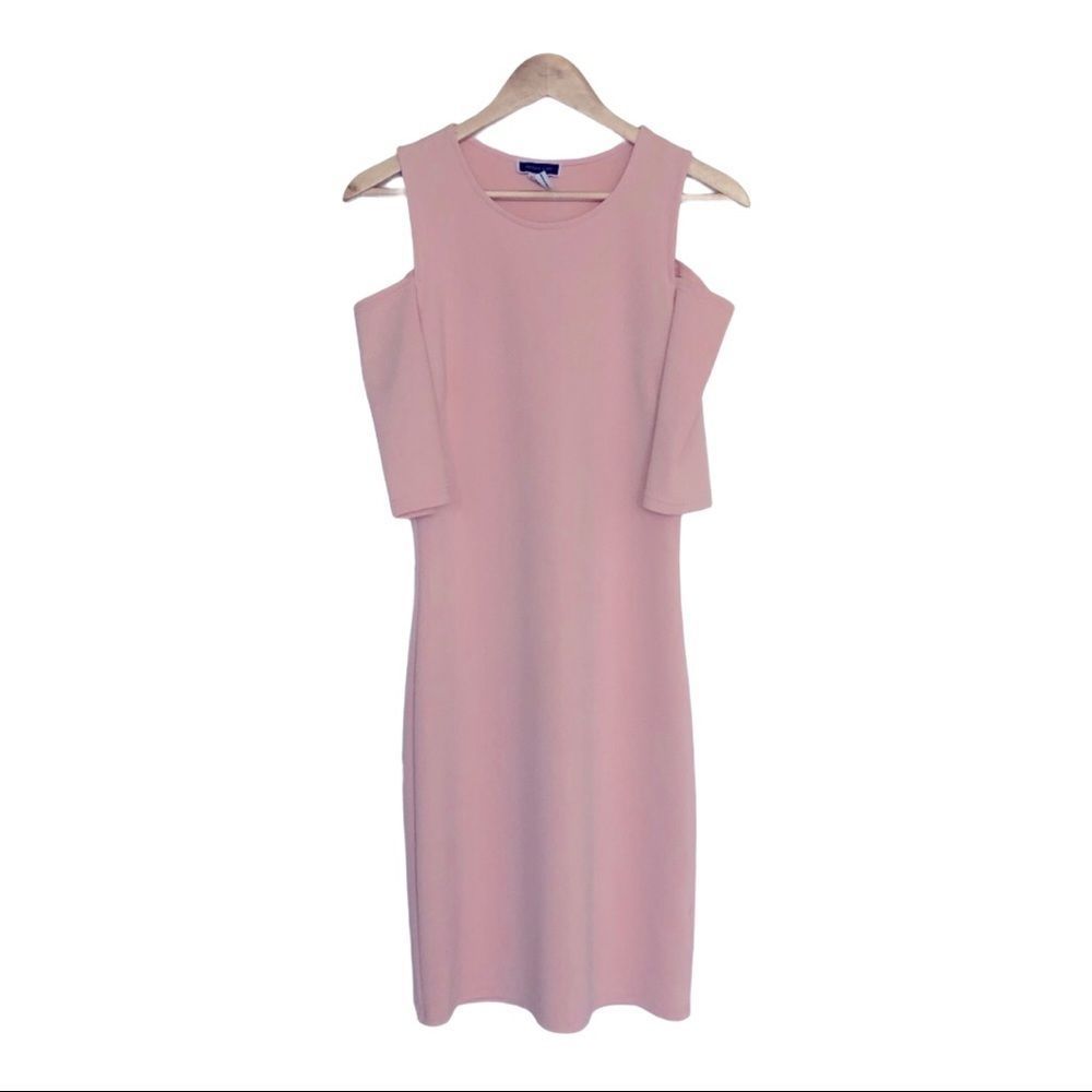 Blush Nude Dress Size Large Cold Shoulder